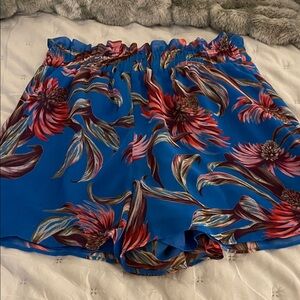 NWOT Leith Vibrant Floral High Waist Women's Shorts